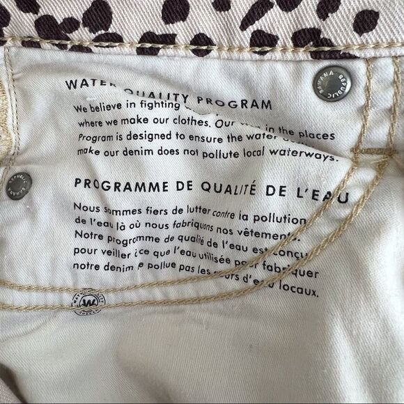 Banana Republic High Rise Skinny Brown Beige Animal Print Skinny Jeans 25p - Picture 12 of 12